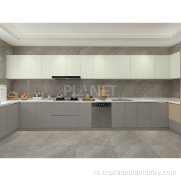 Modern Design Custom PVC Two Tone Kitchen Cabinet